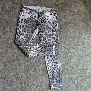 Dolce& Gabbana leopard jeans